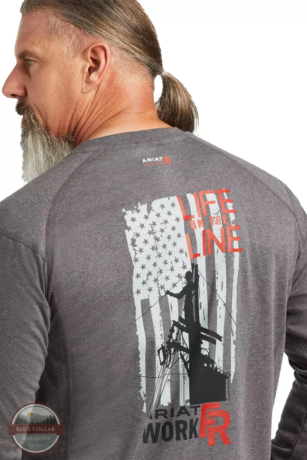 10039429 Flame Resistant Air Life on the Line Graphic Long Sleeve T-Shirt