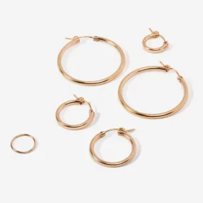 14K Gold Filled Hoops Bundle