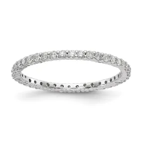 1.5mm 14K White Gold 1/2 Ctw Lab-Created Diamond Eternity Band