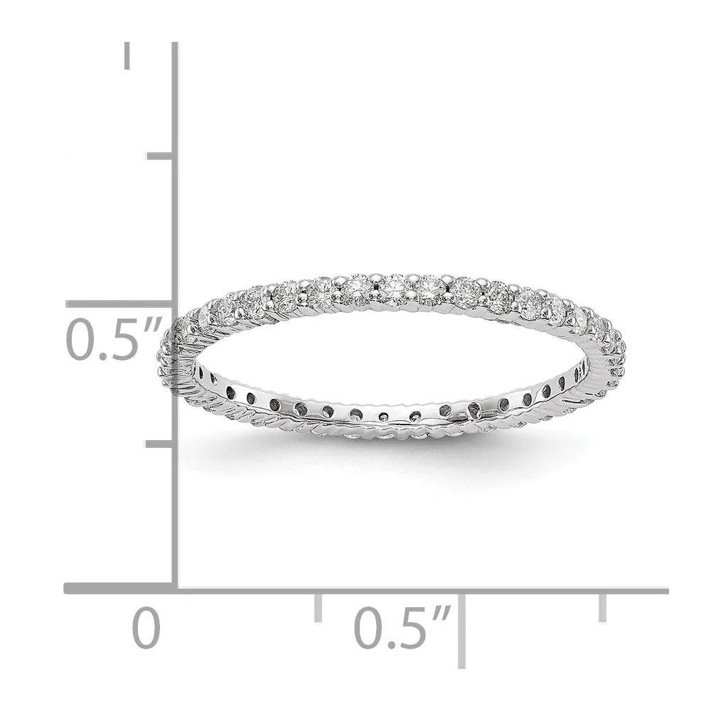 1.5mm 14K White Gold 1/2 Ctw Lab-Created Diamond Eternity Band