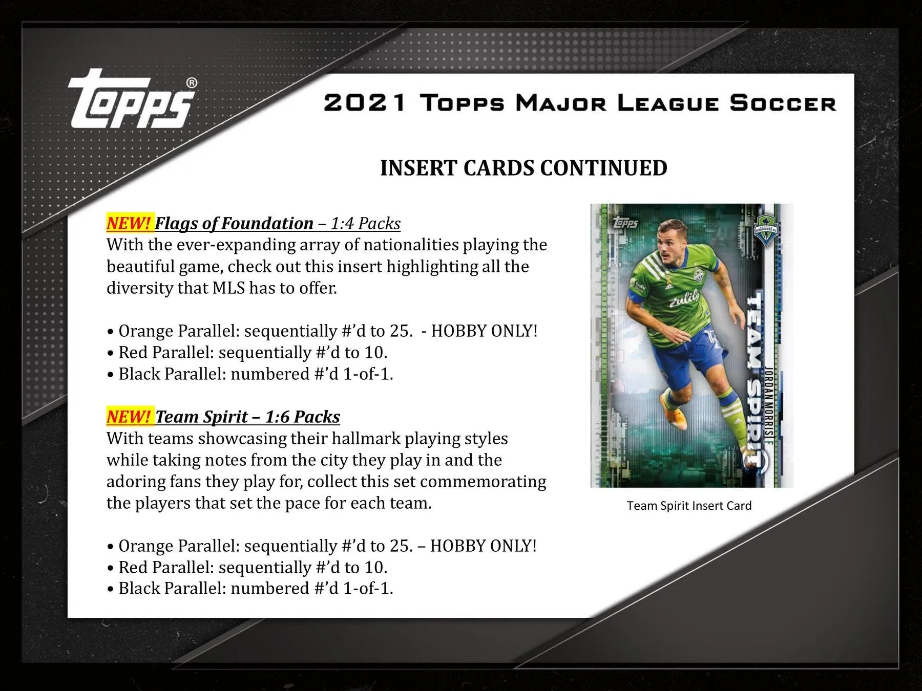 2021 Topps MLS Major League Soccer Hobby Box 24 Packs Per Box, 8 Cards Per Pack