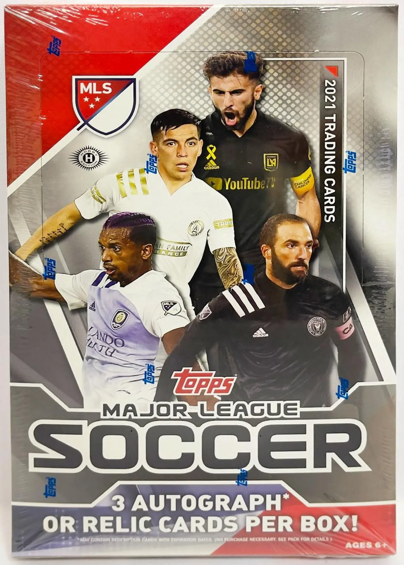 2021 Topps MLS Major League Soccer Hobby Box 24 Packs Per Box, 8 Cards Per Pack