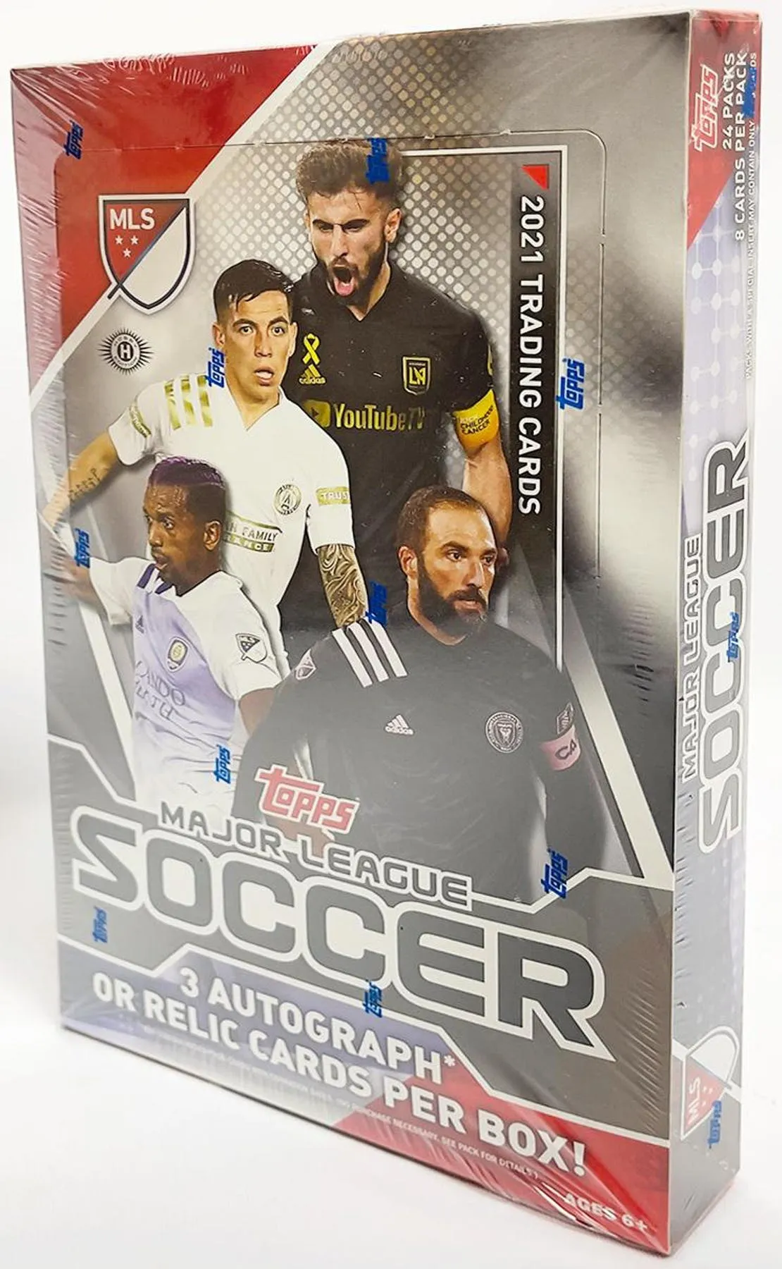 2021 Topps MLS Major League Soccer Hobby Box 24 Packs Per Box, 8 Cards Per Pack