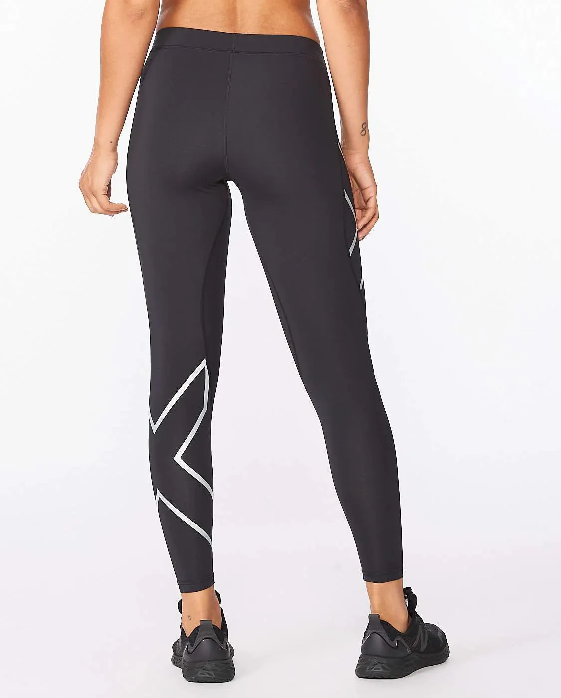 2XU Womens Core Compression Tights - Black/Silver