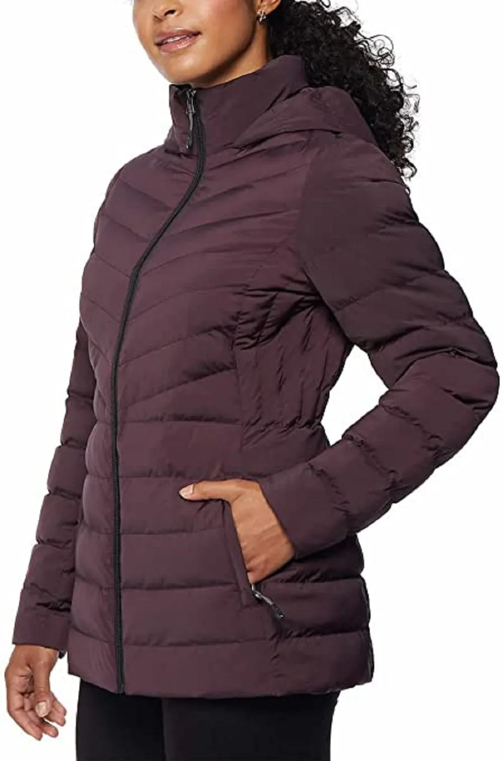 32 Degrees Heat Women's Hooded 4-Way Stretch Jacket, Acai Berry, M