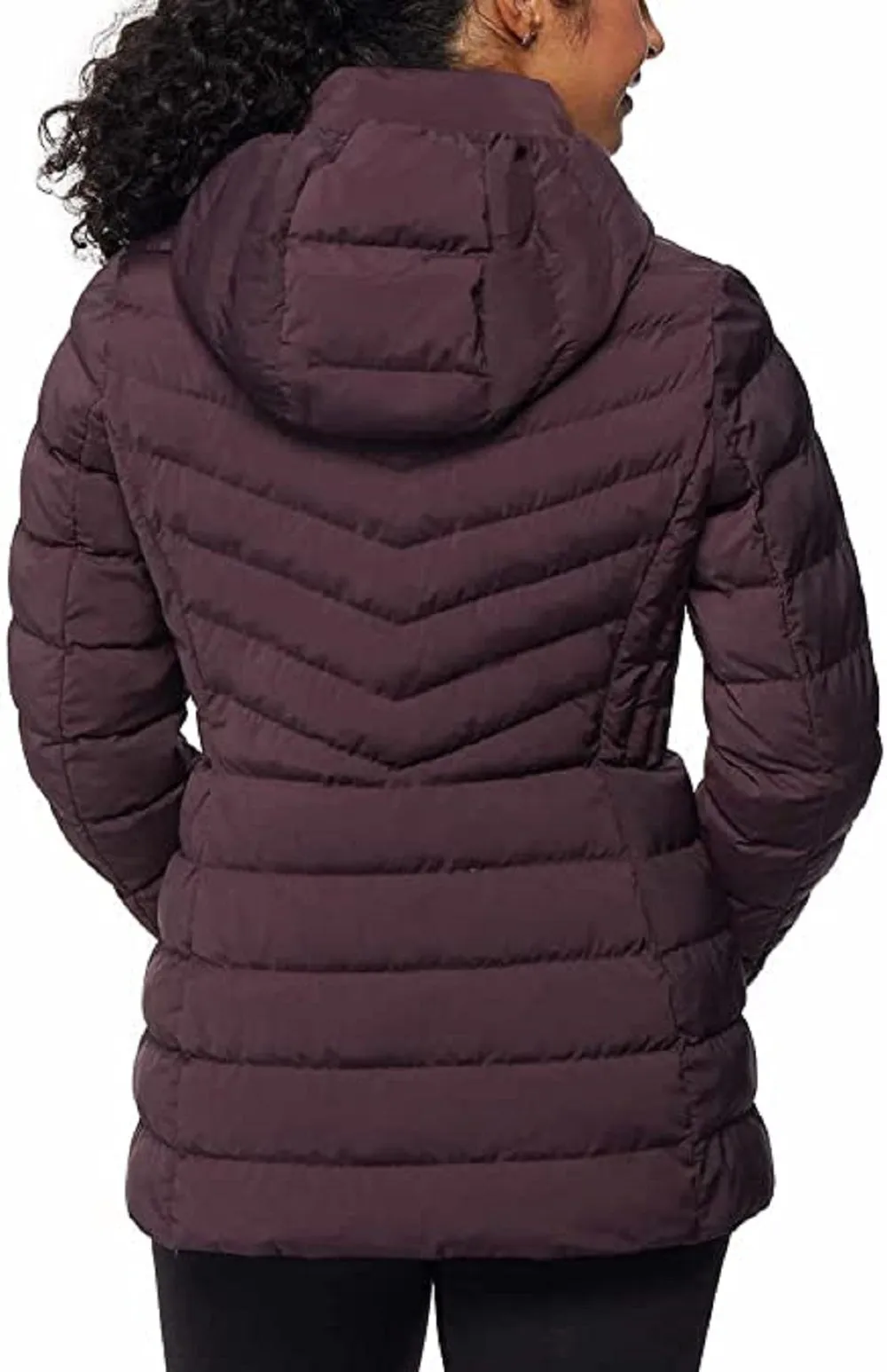 32 Degrees Heat Women's Hooded 4-Way Stretch Jacket, Acai Berry, M