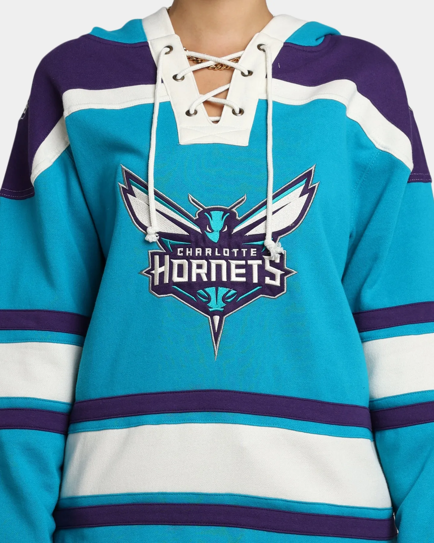 47 Brand Charlotte Hornets Superior Lacer Hoodie Neptune