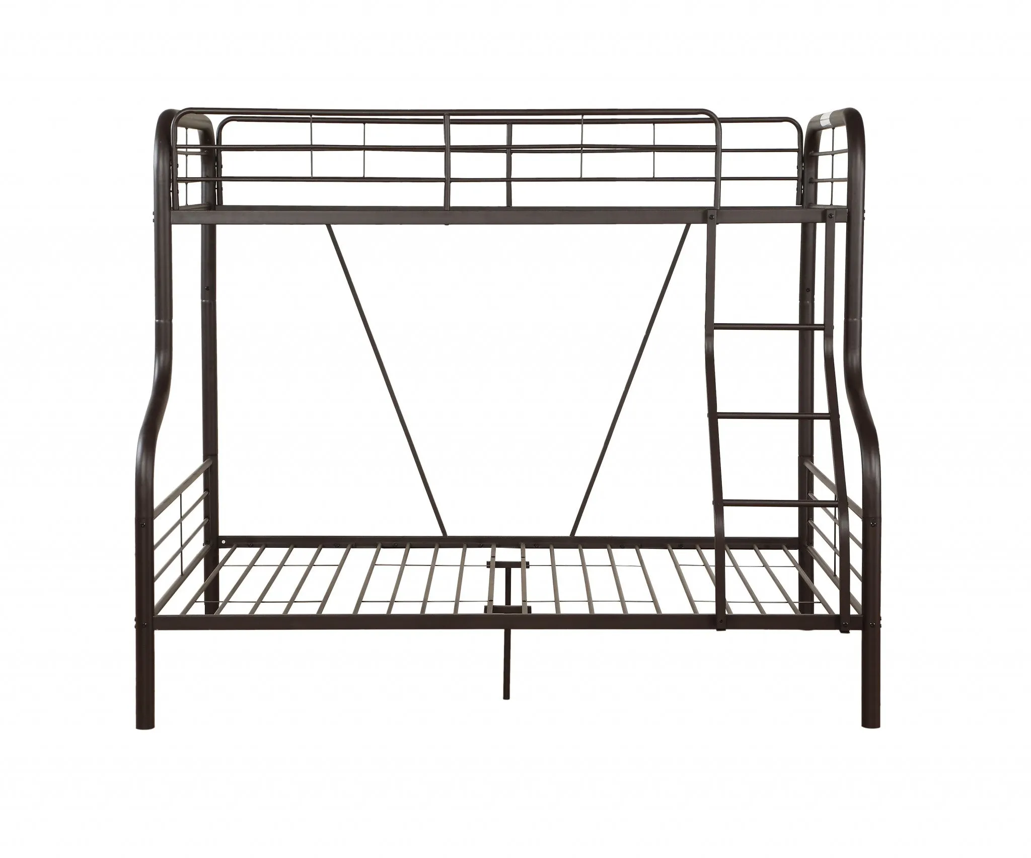 79 X 57 X 63 Twin Over Full Sandy Black Metal Tube Bunk Bed