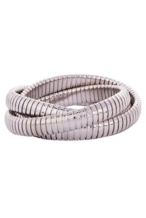 9mm White Gold Rolling Bracelet - Small