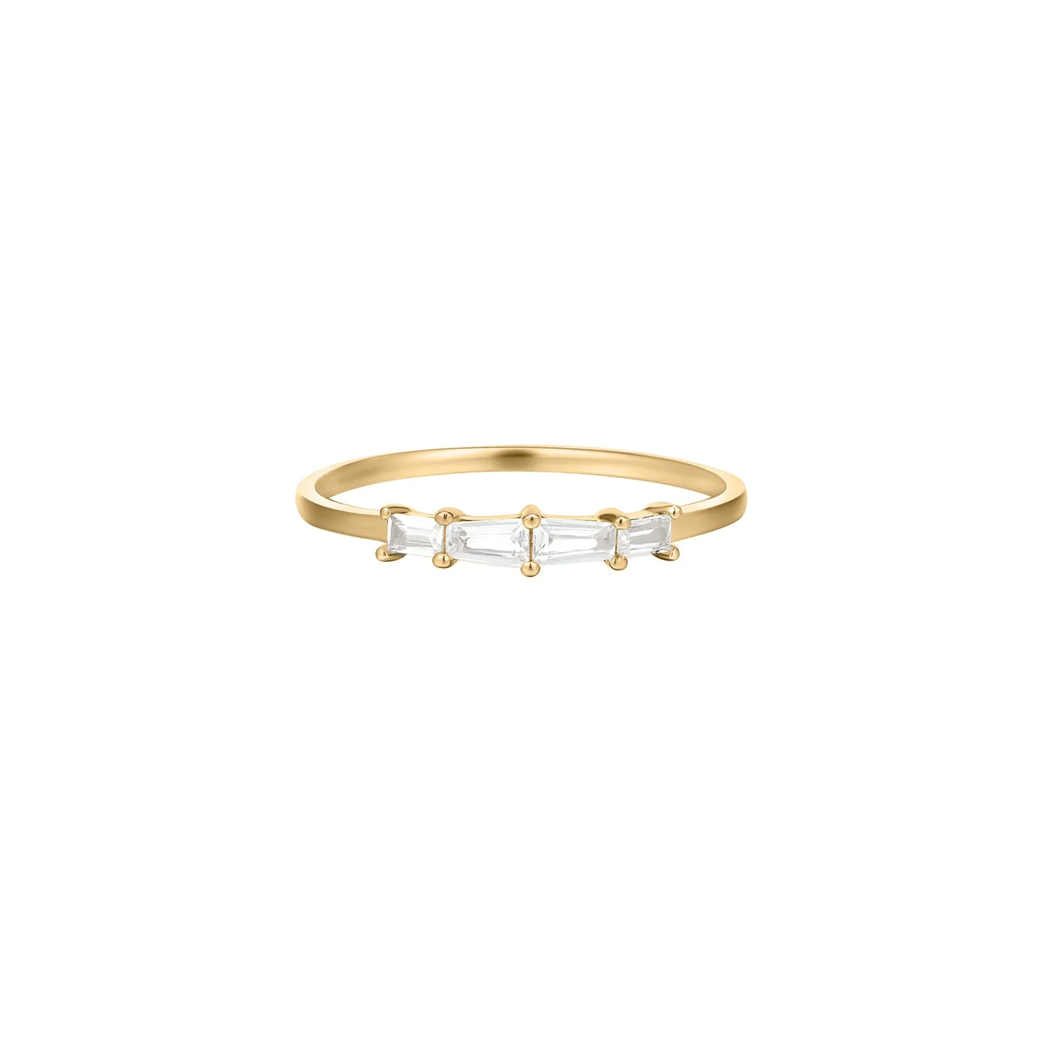 Abundantia | Canary Wharf Ring | White Topaz | 14K Gold