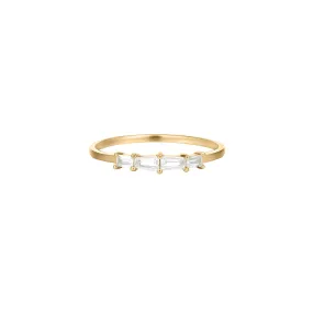 Abundantia | Canary Wharf Ring | White Topaz | 14K Gold