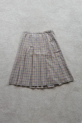 ACQUASCUTUM Vintage Signature Brown Checked Skirt (18)