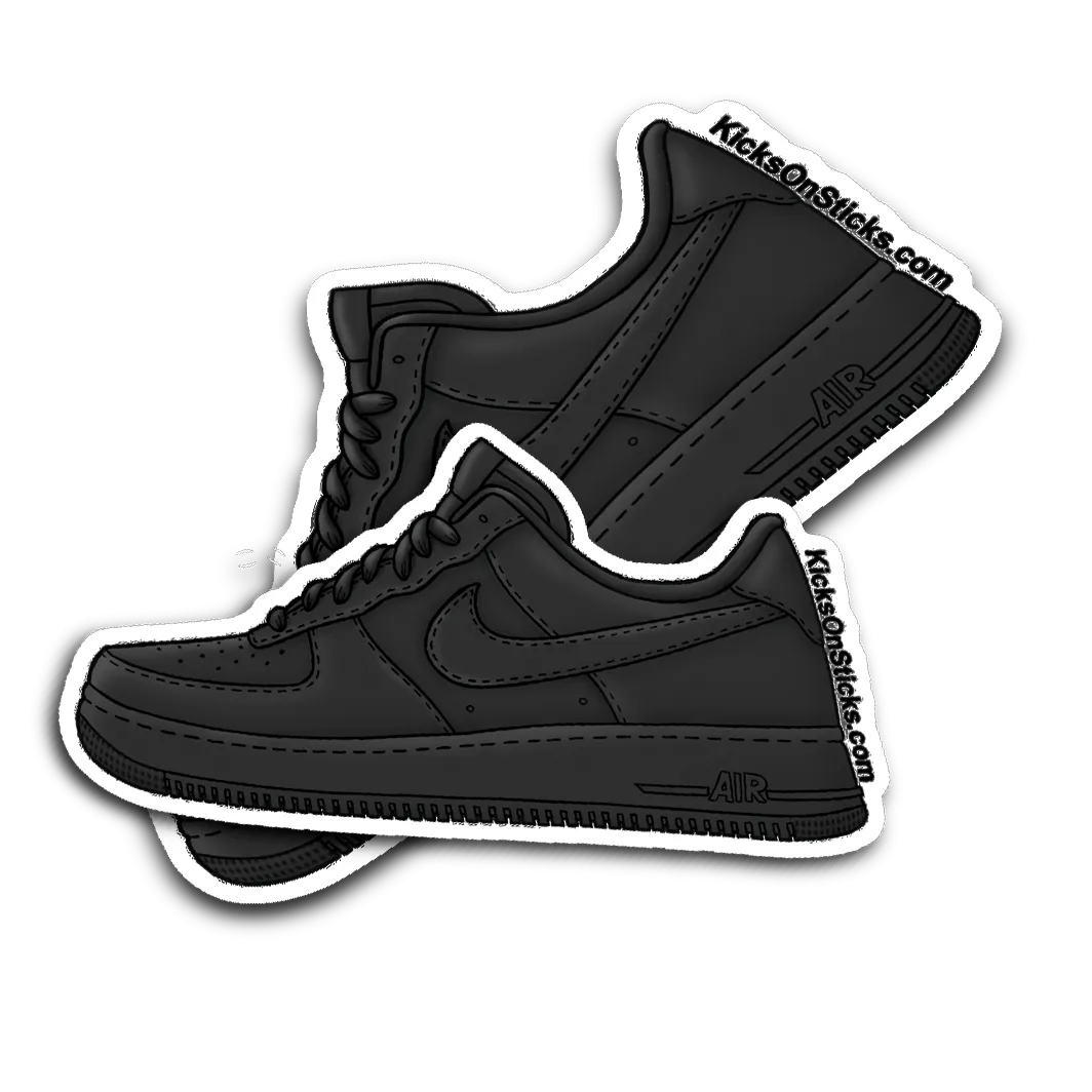 Air Force 1 Low "Black/Black" Sneaker Sticker