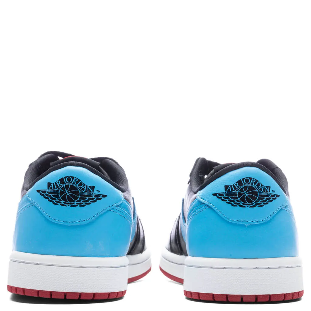 Air Jordan 1 Retro Low OG Women's - Black/Dark Powder Blue/Gym Red