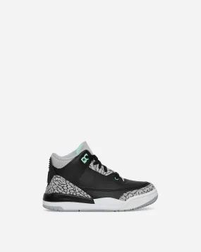 Air Jordan 3 Retro (PS) Sneakers Black / Green Glow