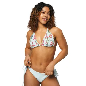 All-over print recycled string bikini