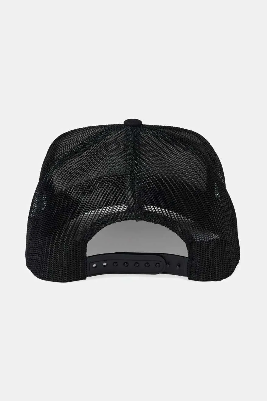 Alpha Block Netplus Trucker Hat - Black/Off White/Black