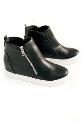 “Arden” Wedge Sneakers Black