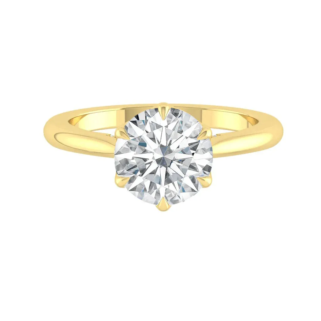 Azalea 0.52ct D VVS2 Id GIA 14K Yellow Gold