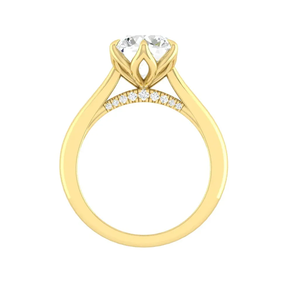 Azalea 0.52ct D VVS2 Id GIA 14K Yellow Gold