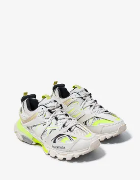 Balenciaga White & Yellow Track Worn Out Trainers