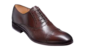 Barker Ramsgate Toe-Cap Oxford Shoe - Dark Walnut / Dark Brown Derskin