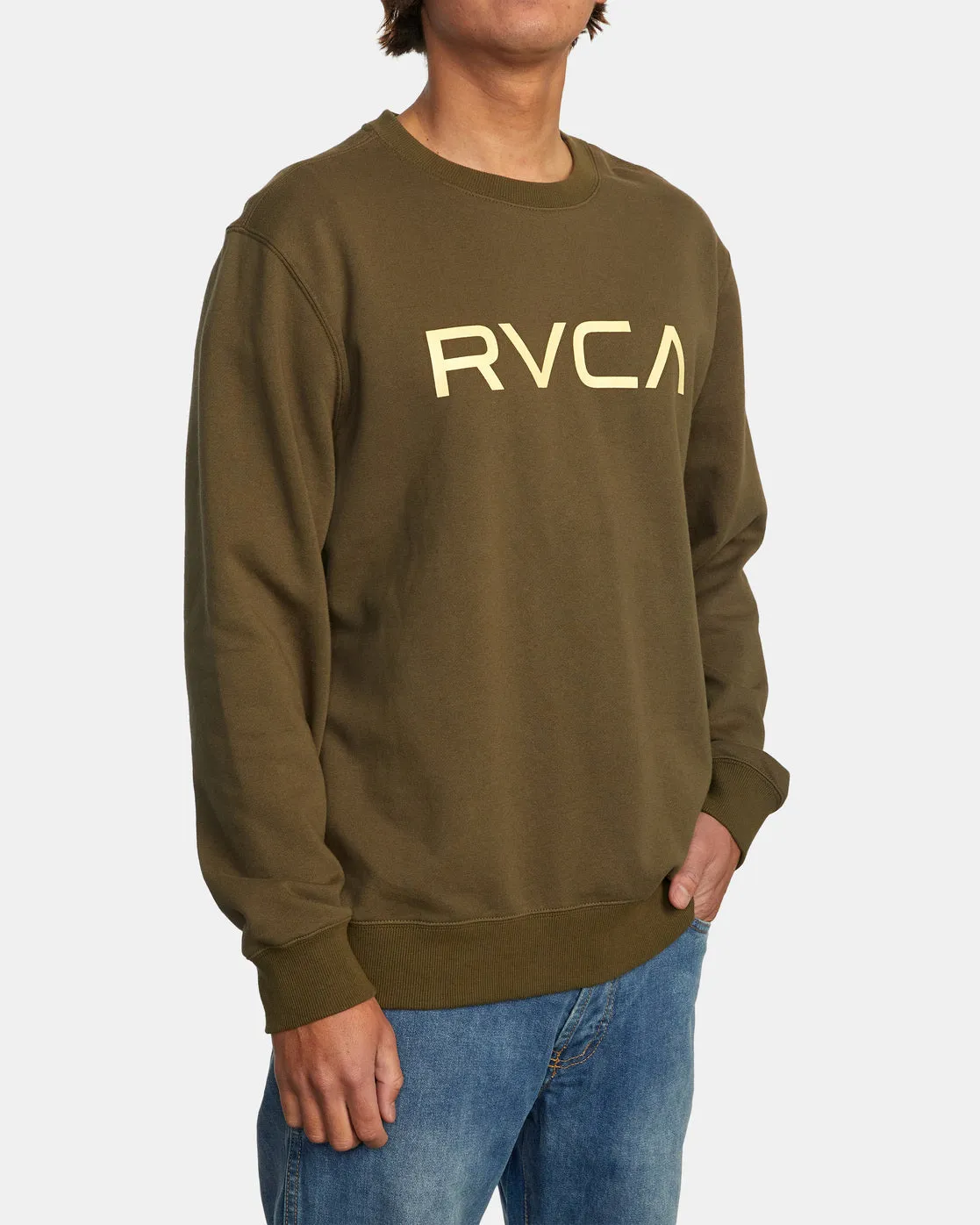 Big RVCA Crewneck Sweatshirt - Olive