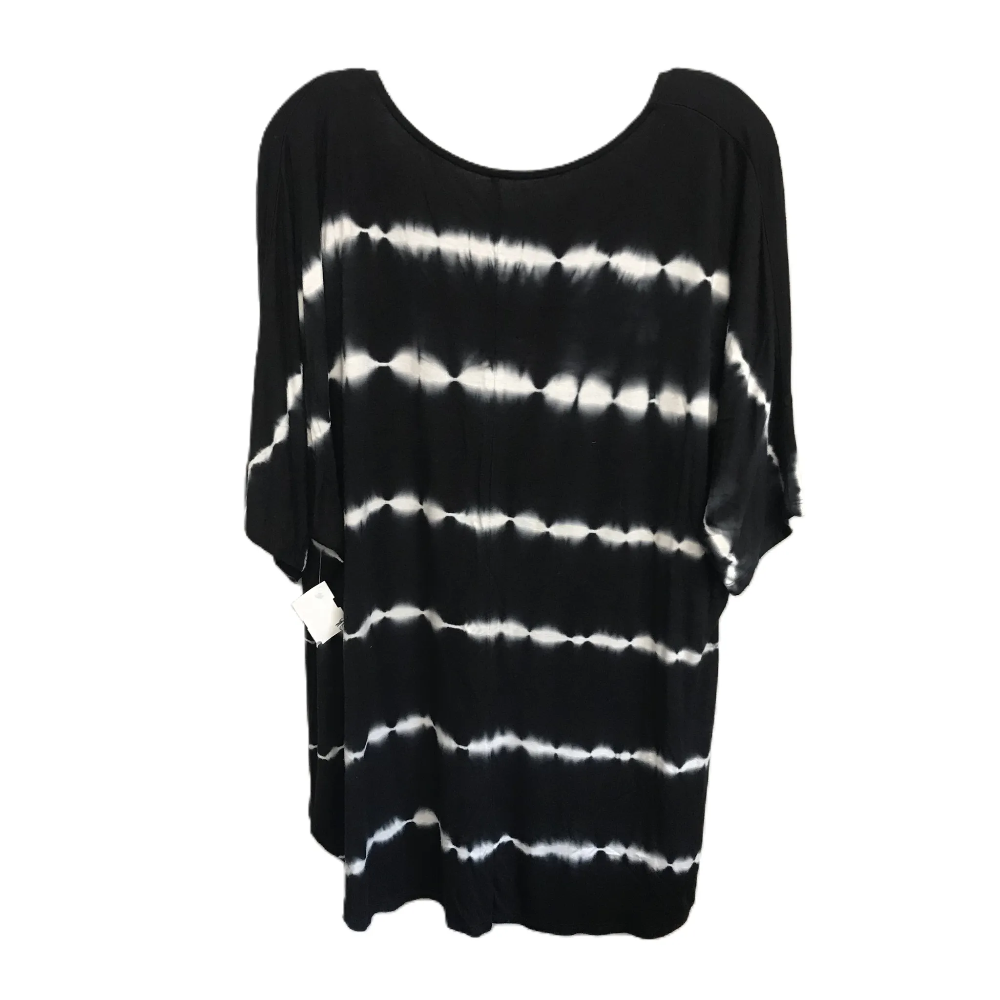 Black & White Top Short Sleeve By Lane Bryant, Size: L