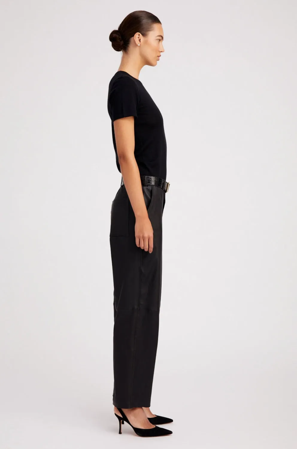 Black Cashmere Relaxed Tee Shirt