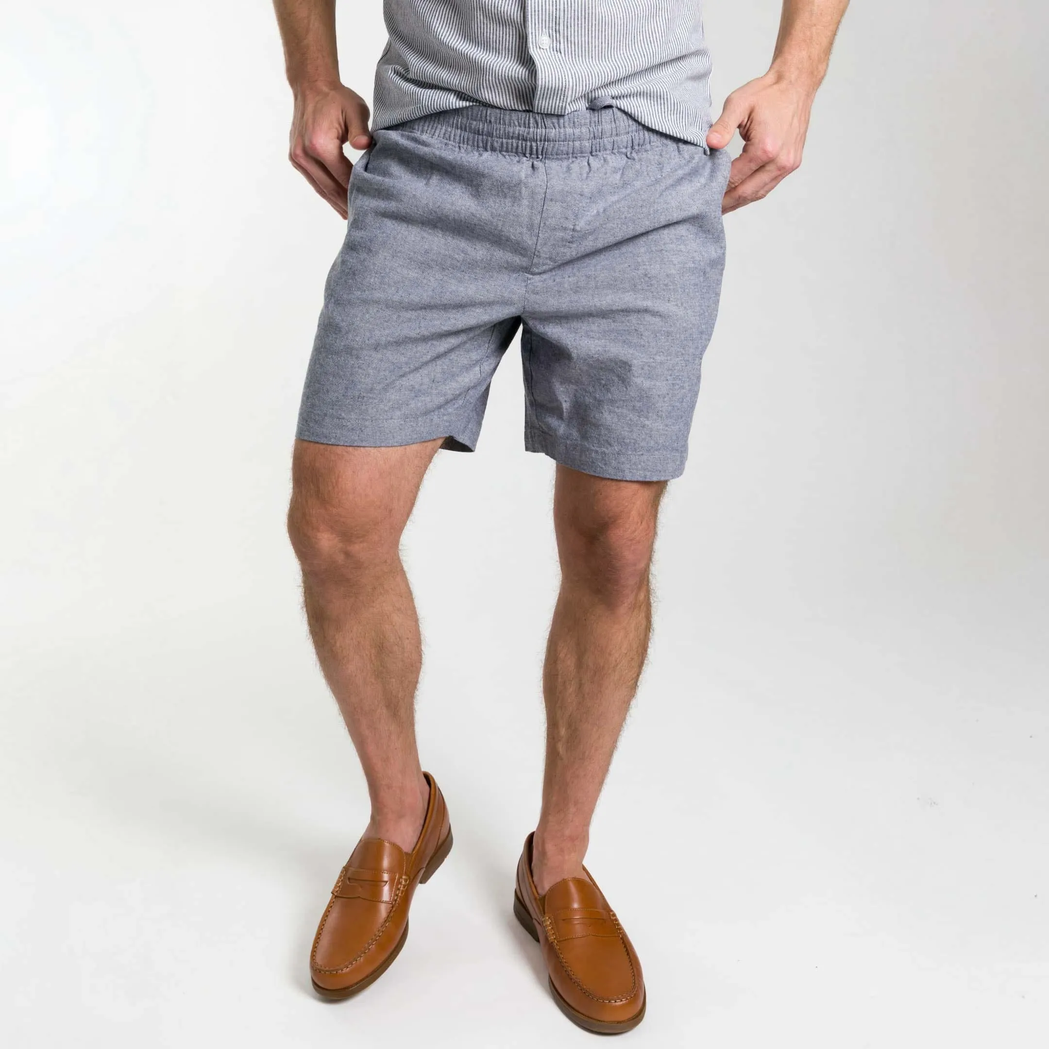 Blue Linen Short