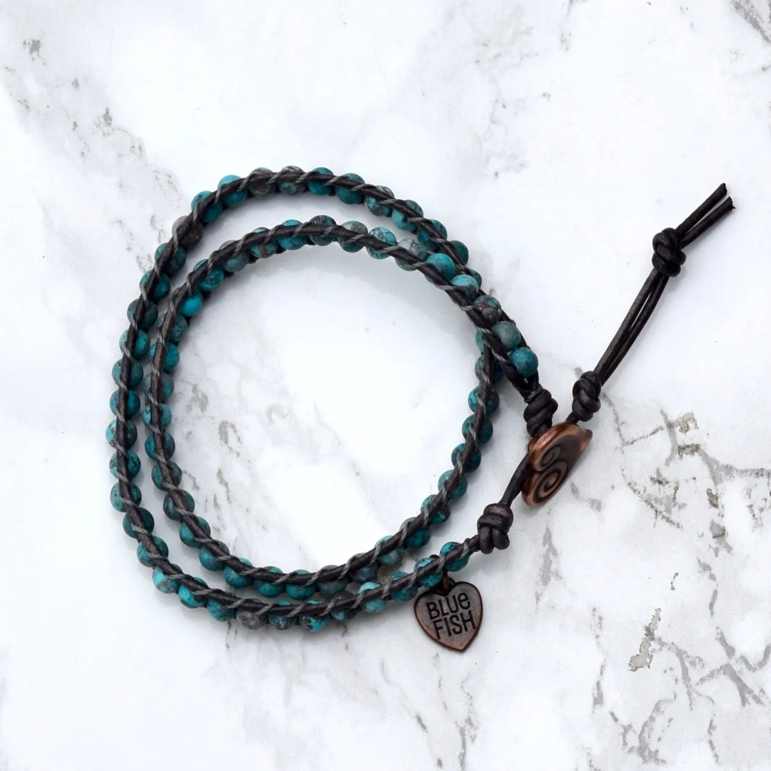 Boho Turquoise Howlite Wrap Bracelet