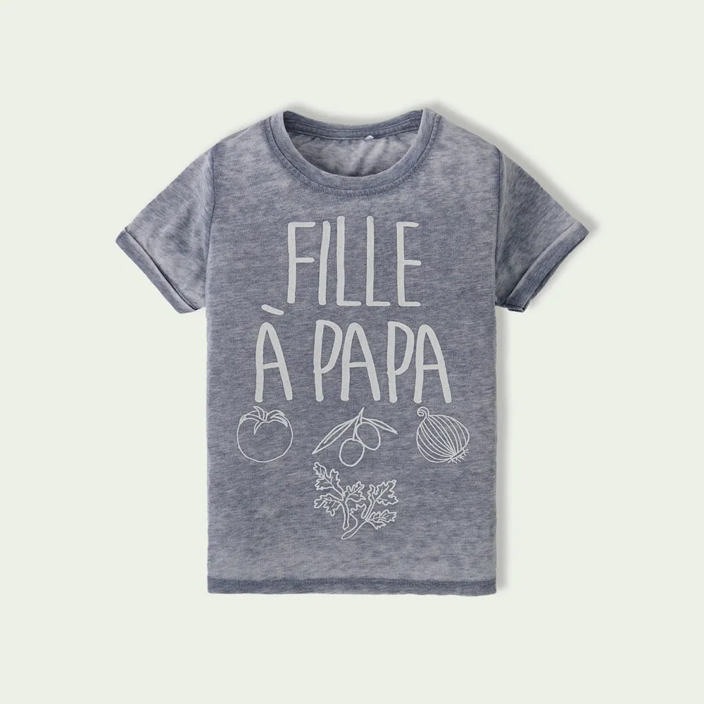 C1589 NI Fille A Papa Grey T-Shirt