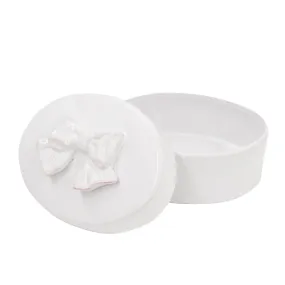 Catch-all Ceramic Whitewash Bow Dish