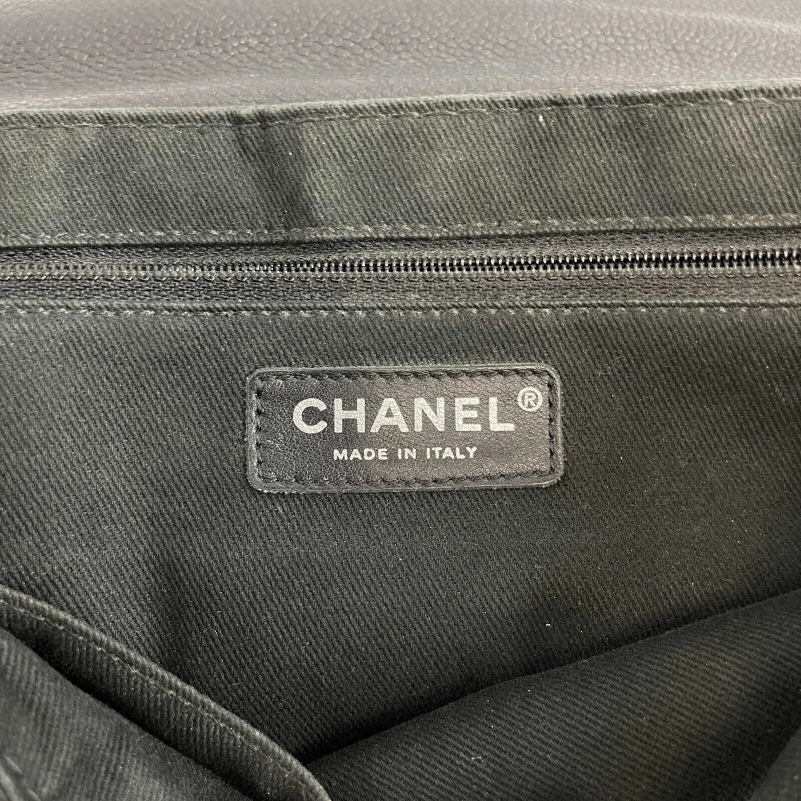 Chanel Timeless Half Moon Medium Flap Bag Caviar Black Shoulder Handbag