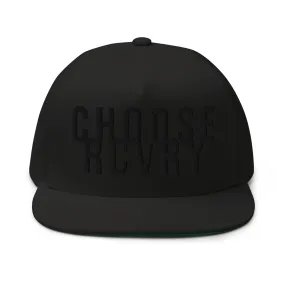 Choose RCVRY Black on Black Snapback Flat Bill Hat