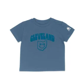 Cleveland Happy Face, Indigo Youth T-Shirt