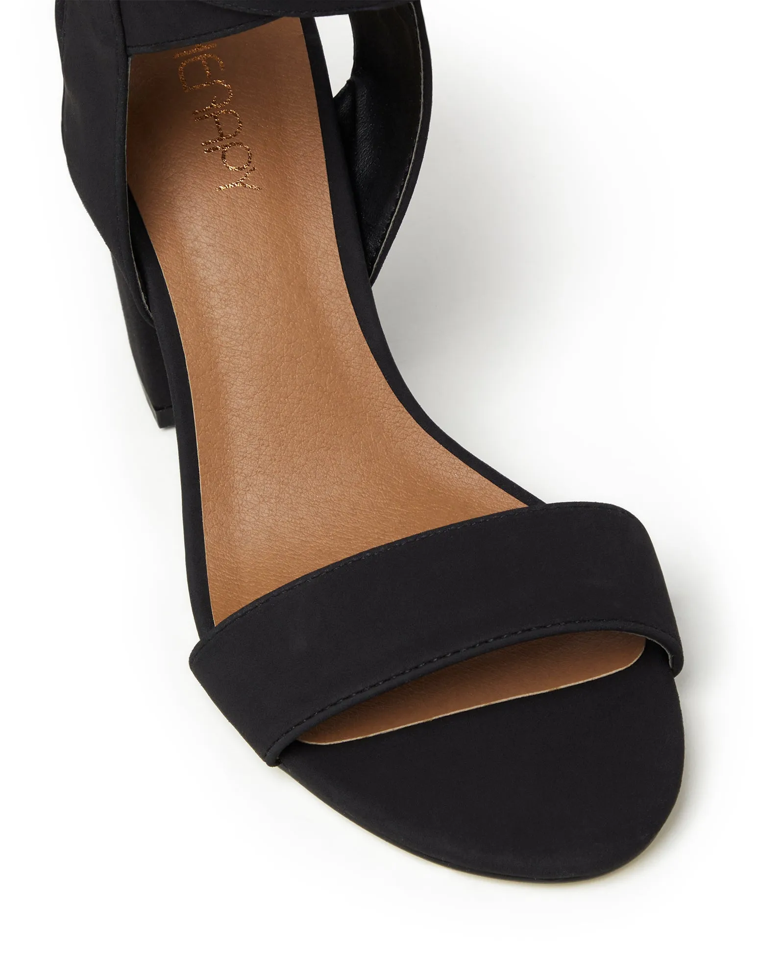 Collins Heel Black Nubuck