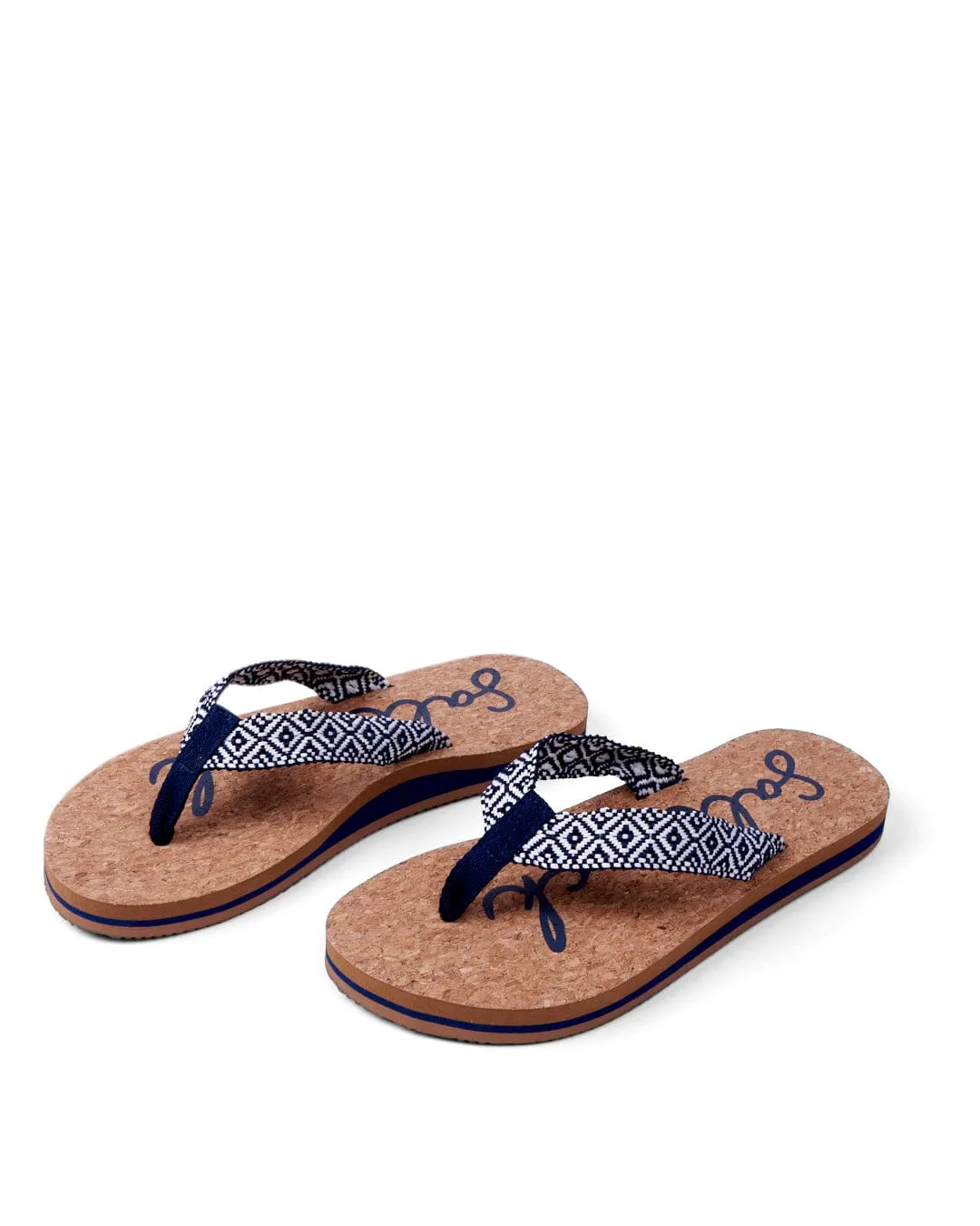 Corklife - Womens Flip Flops - Navy