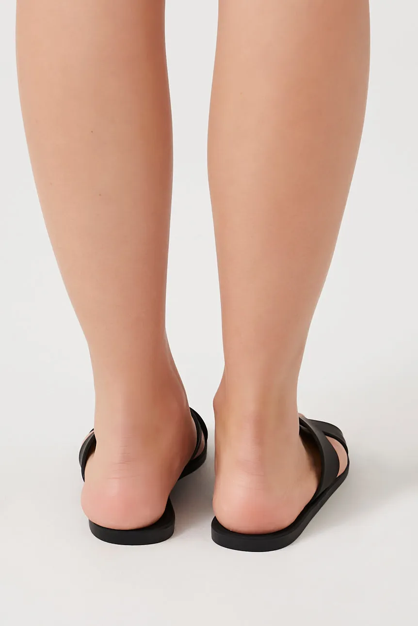 Crisscross Square-Toe Sandals