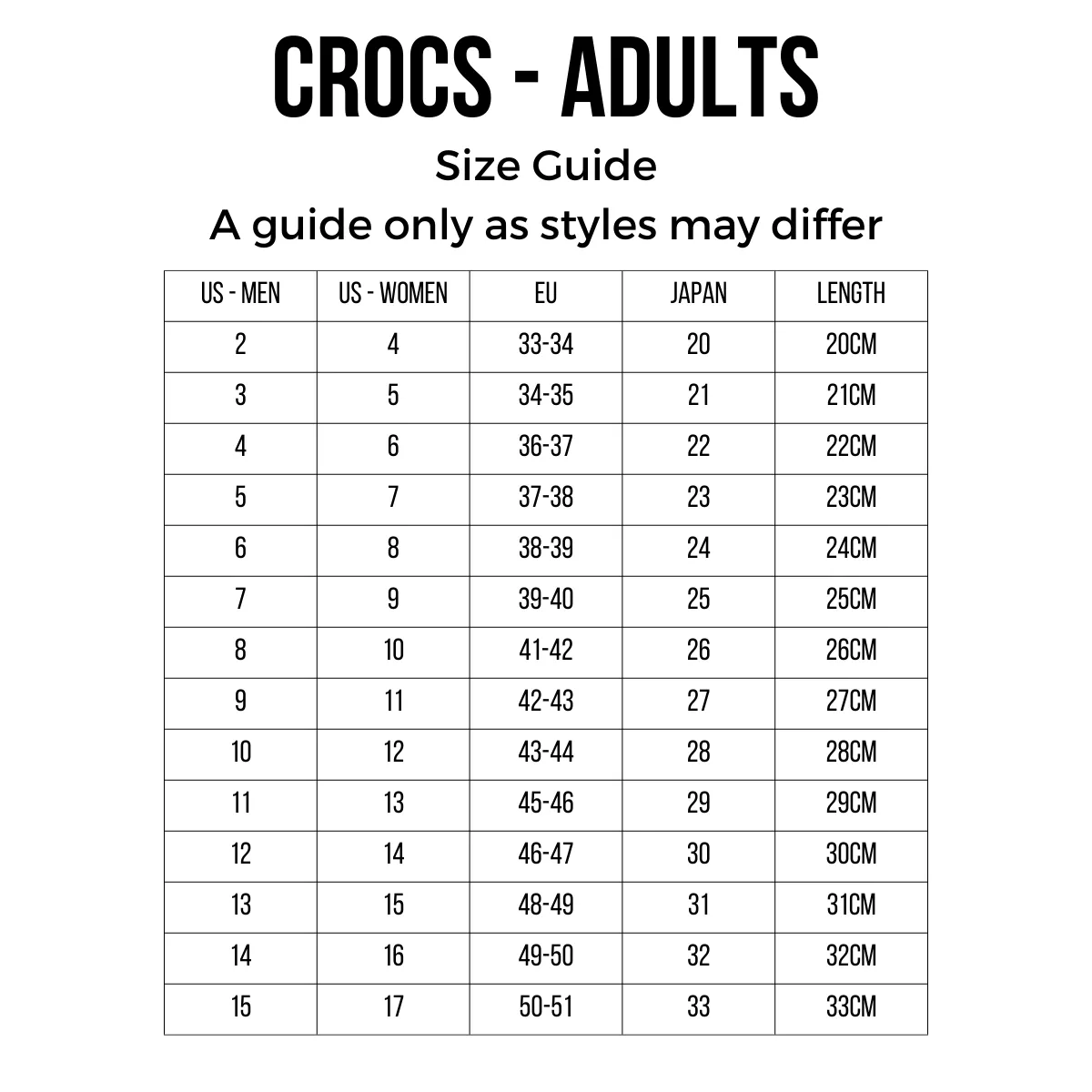 Crocs Classic Slide White - Adults