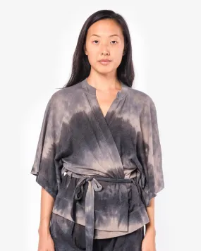 Cropped Kimono Wrap in Dusty Clay