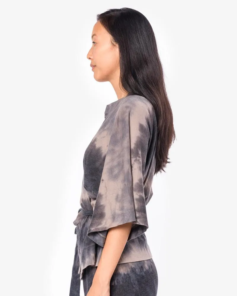 Cropped Kimono Wrap in Dusty Clay