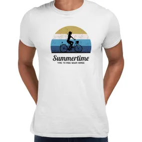 Cycling T-Shirt Summertime - Time to Ride Bicycle Racer Road Adult Unisex T-Shirt