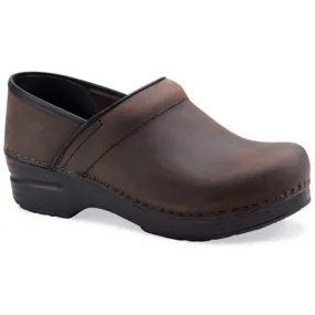 DANSKO Men's WIDE Professional Brown Oiled Leather Clogs