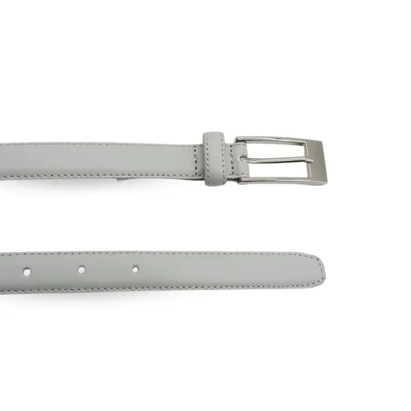 DEANEEN - Women's Light Grey Genuine Leather Belt