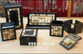 Desk Set Name Sign Classic Stones Mosaics Handmade - طقم مكتب في الاردن