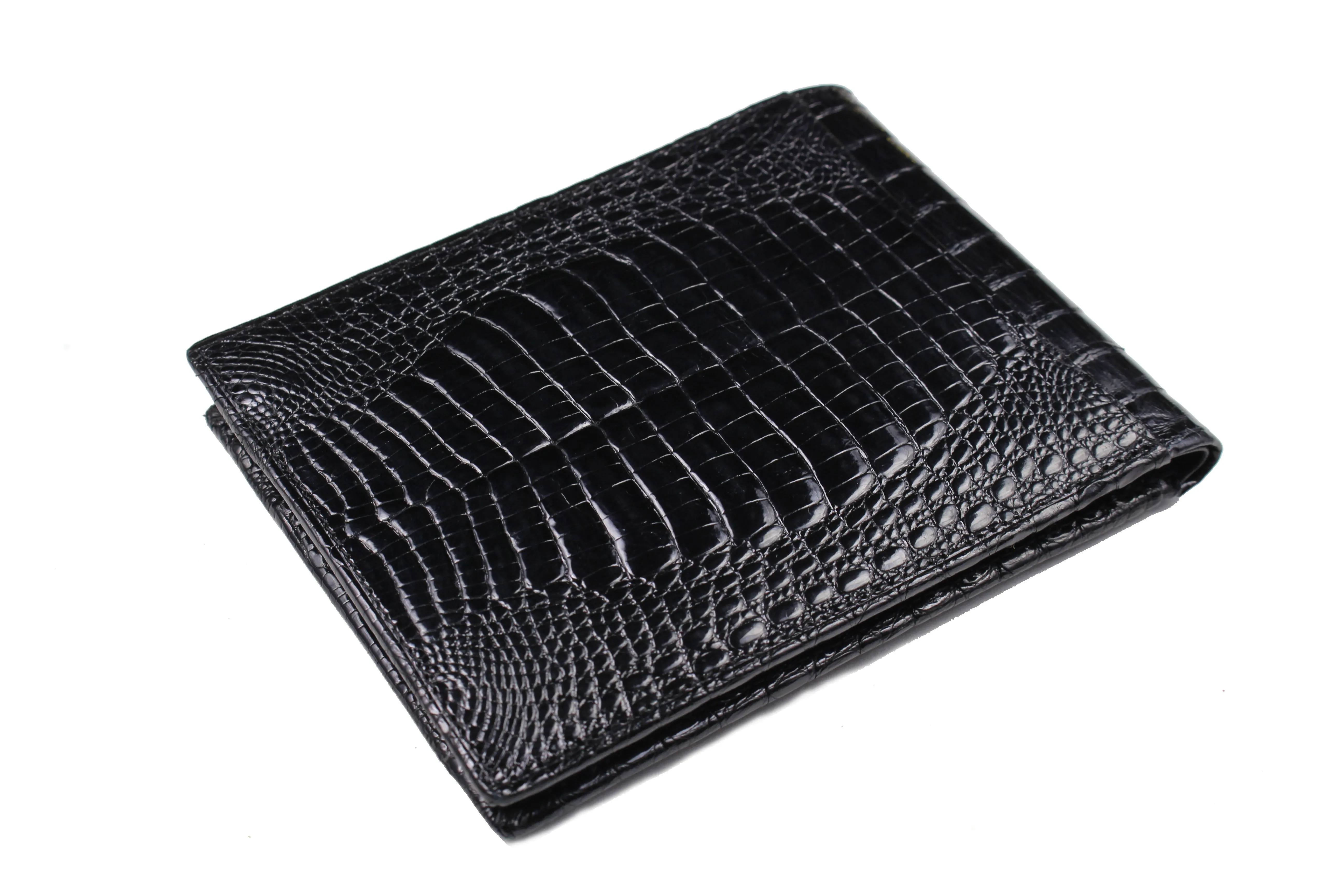 Double back baby crocodile skin wallet