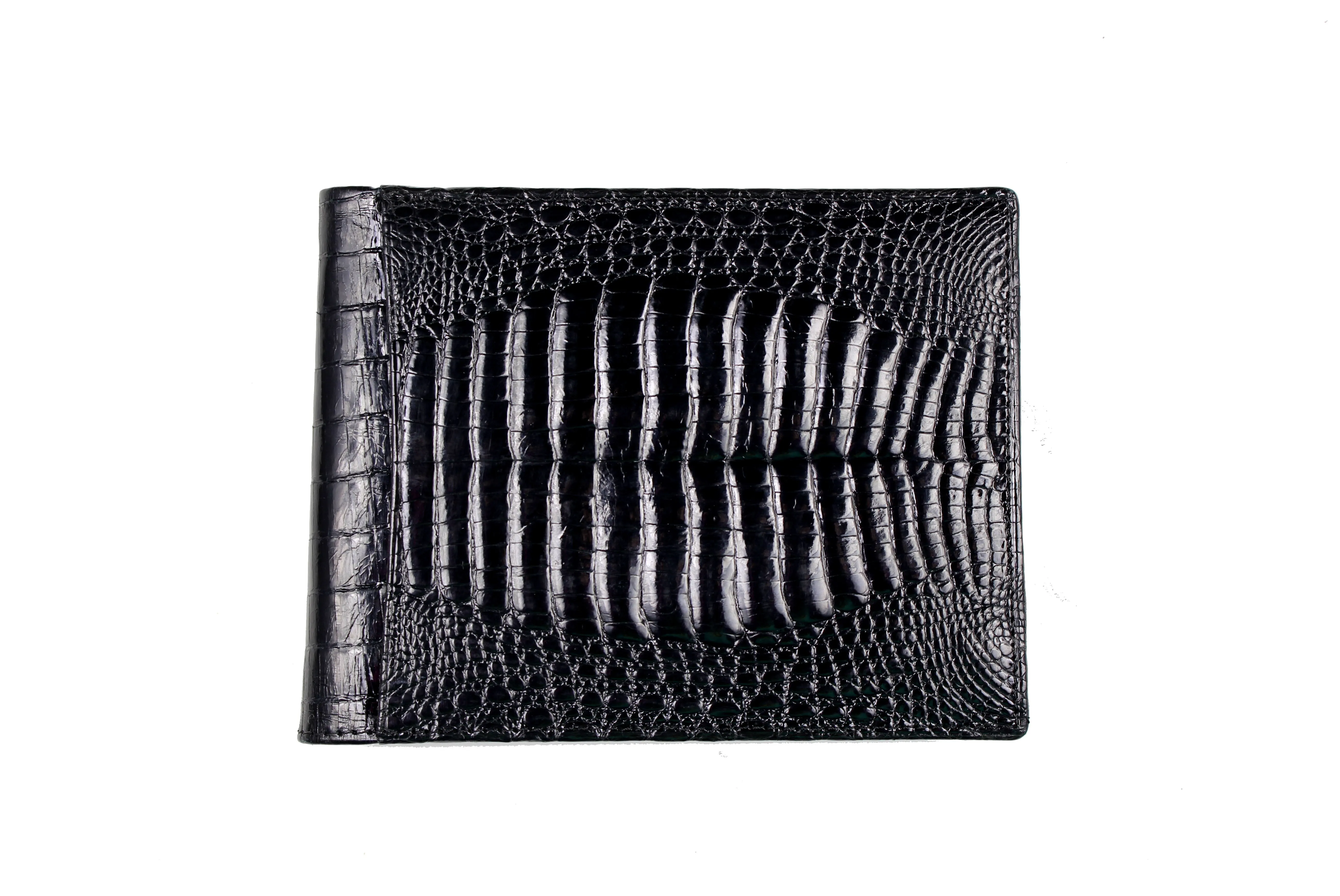 Double back baby crocodile skin wallet