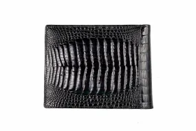 Double back baby crocodile skin wallet