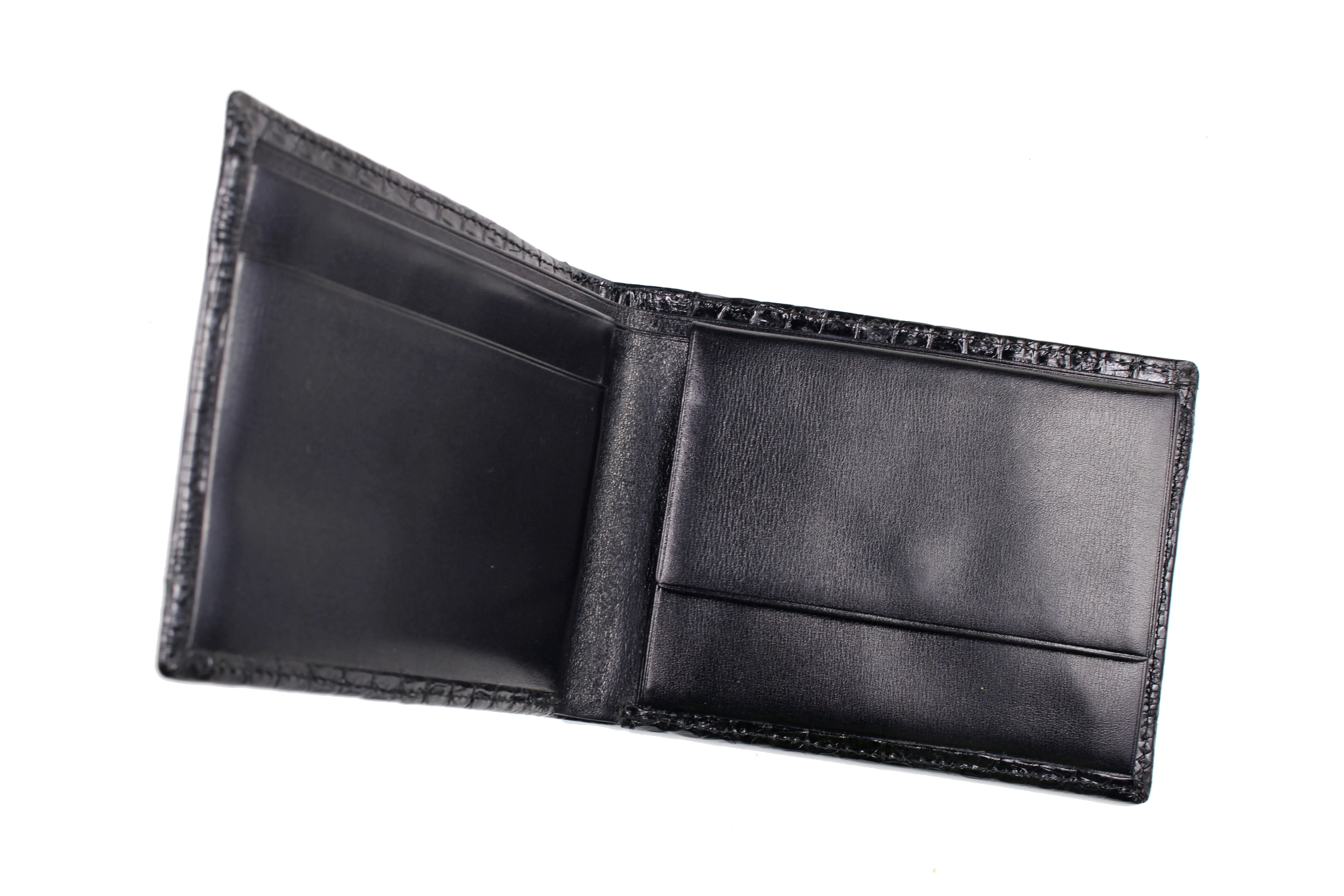 Double back baby crocodile skin wallet